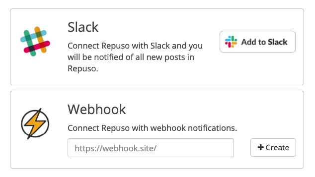 New integration: Webhooks